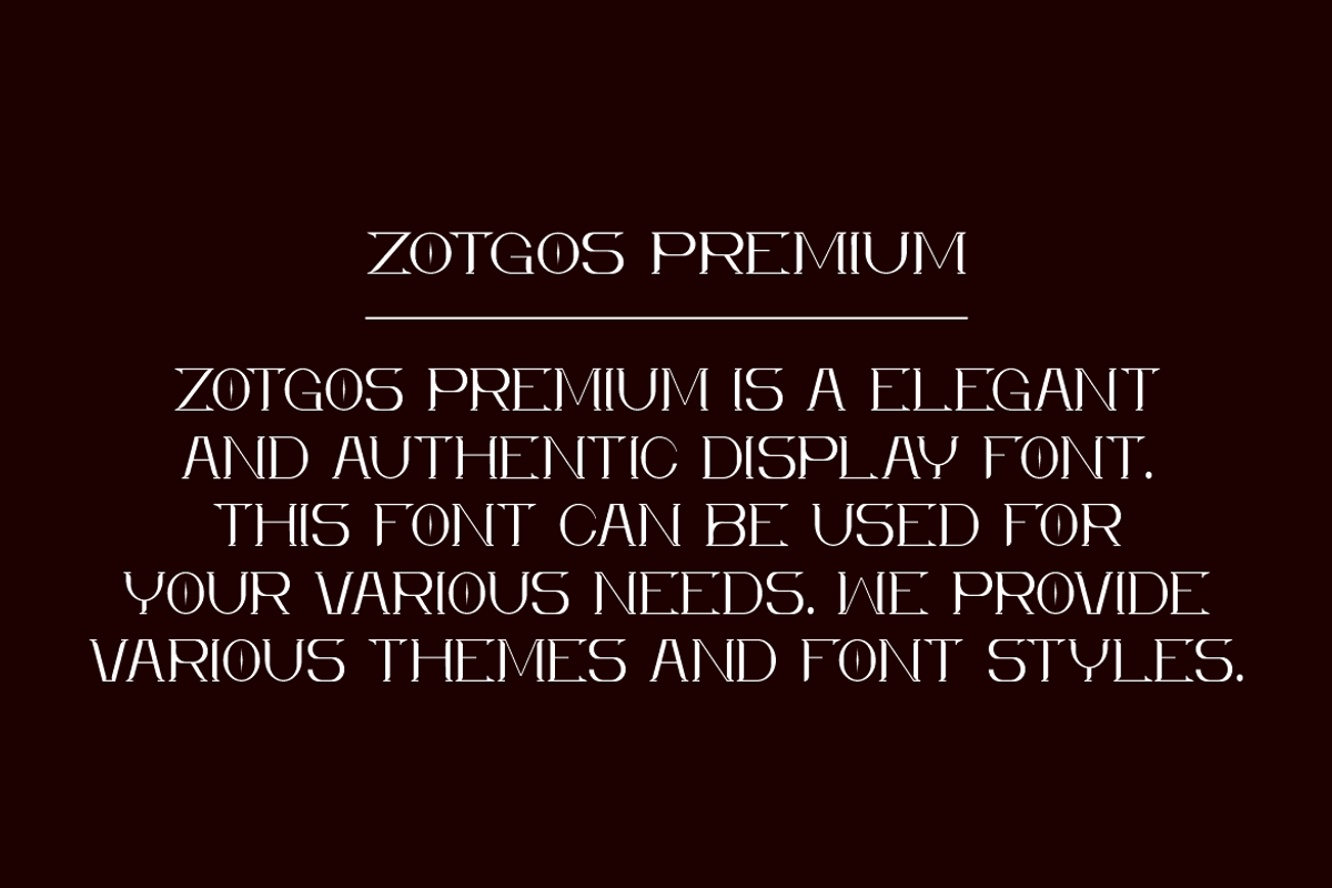 Zotgos Premium - Luxury Font, a Serif Font by Iqsiart Studio (Photo 4 of 6)