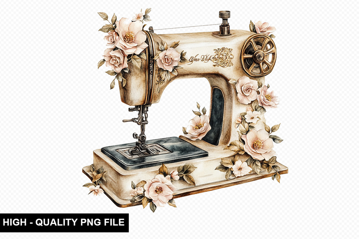 Sewing Machine Clipart Bundle, an Illustration by crative8112 (Photo 2 of 10)