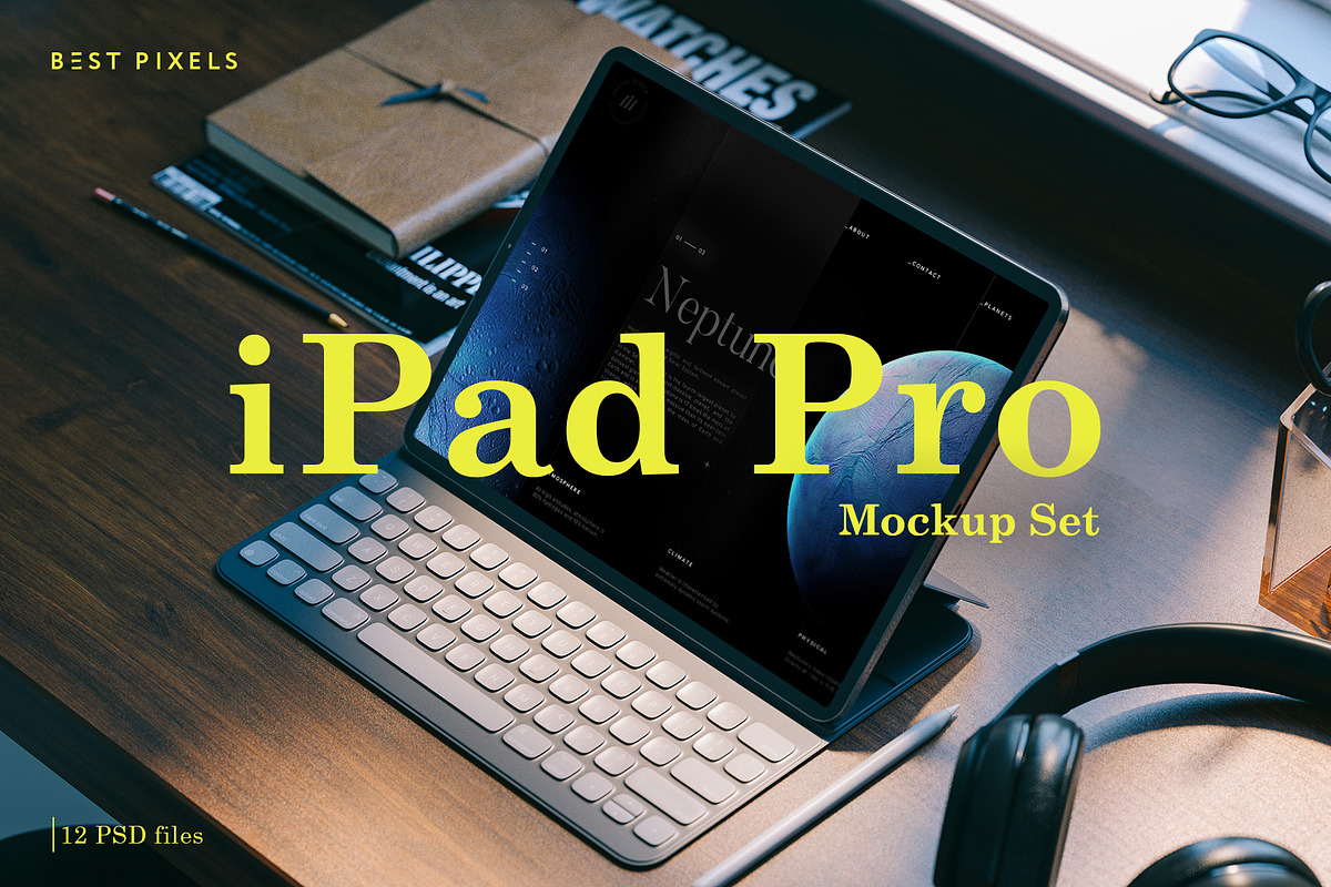 iPad Pro Mockup Set, an iPad Mockup by Best Pixels™ (Photo 1 of 9)