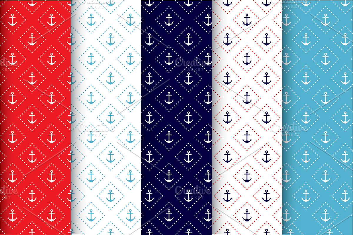 Seamless Nautical Pattern, a Pattern Graphic by The Odd Seed (Photo 5 of 9)