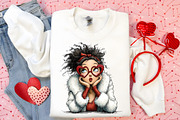 Quirky Valentine Day Girls Clipart, an Illustration by Canvas Craft (Thumbnail 4 of 6)