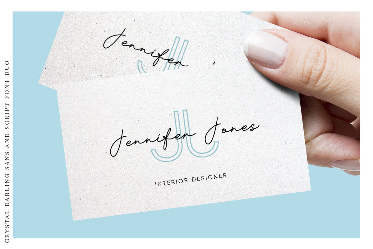 Crystal Darling Sans and Script Duo, a Script Font by theinkaffair (Photo 6 of 13)