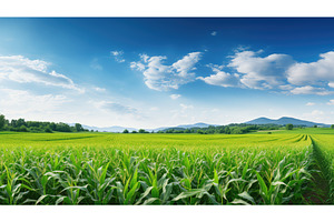 agriculture corn field panorama ai, an Animal Photo by pikepicture