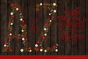 Christmas Floral Alphabet Clip Art, an Illustration by Amanda Ilkov (Thumbnail 2 of 5)