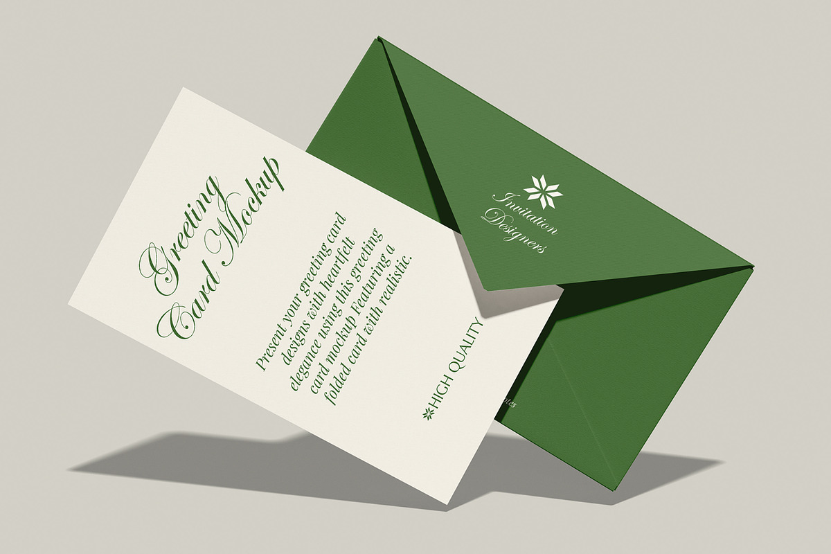 Greeting Card Mockup, a Merchandise Mockup by Permadi Creative (Photo 4 of 5)