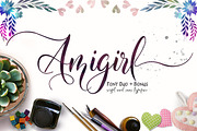 Amigirl Script, a Script Font by joelmaker (Thumbnail 1 of 8)