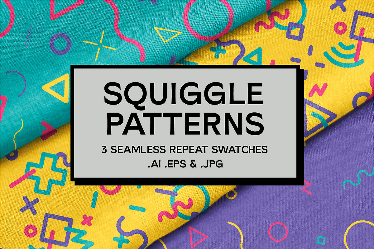 Squiggle Patterns, a Pattern Graphic by FCG Resource Library