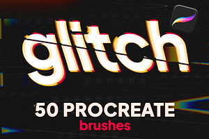 50 Procreate Glitch Brushes