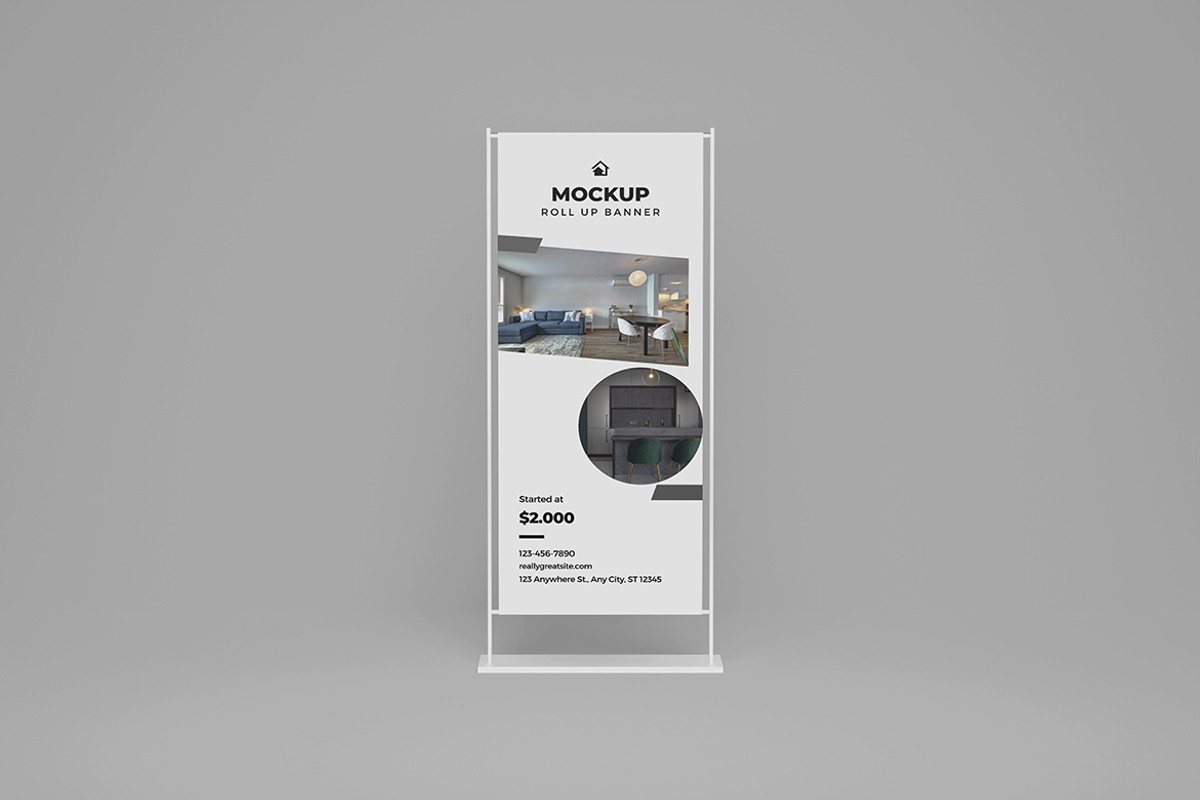 Roll Up Banner Mockup, a Product Mockup by Squashy Creative Studio (Photo 2 of 5)