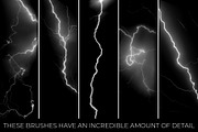 20 Photoshop Lightning Brushes, a Brush Add-On by Dene Studios (Thumbnail 4 of 9)