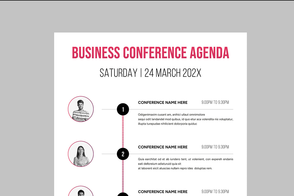 Conference Agenda, a Flyer Template by MightyDesign (Photo 4 of 8)