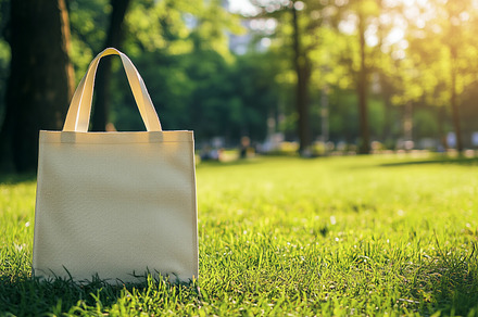 White blank eco canvas tote bag, a Wallpaper Photo by MistyDay