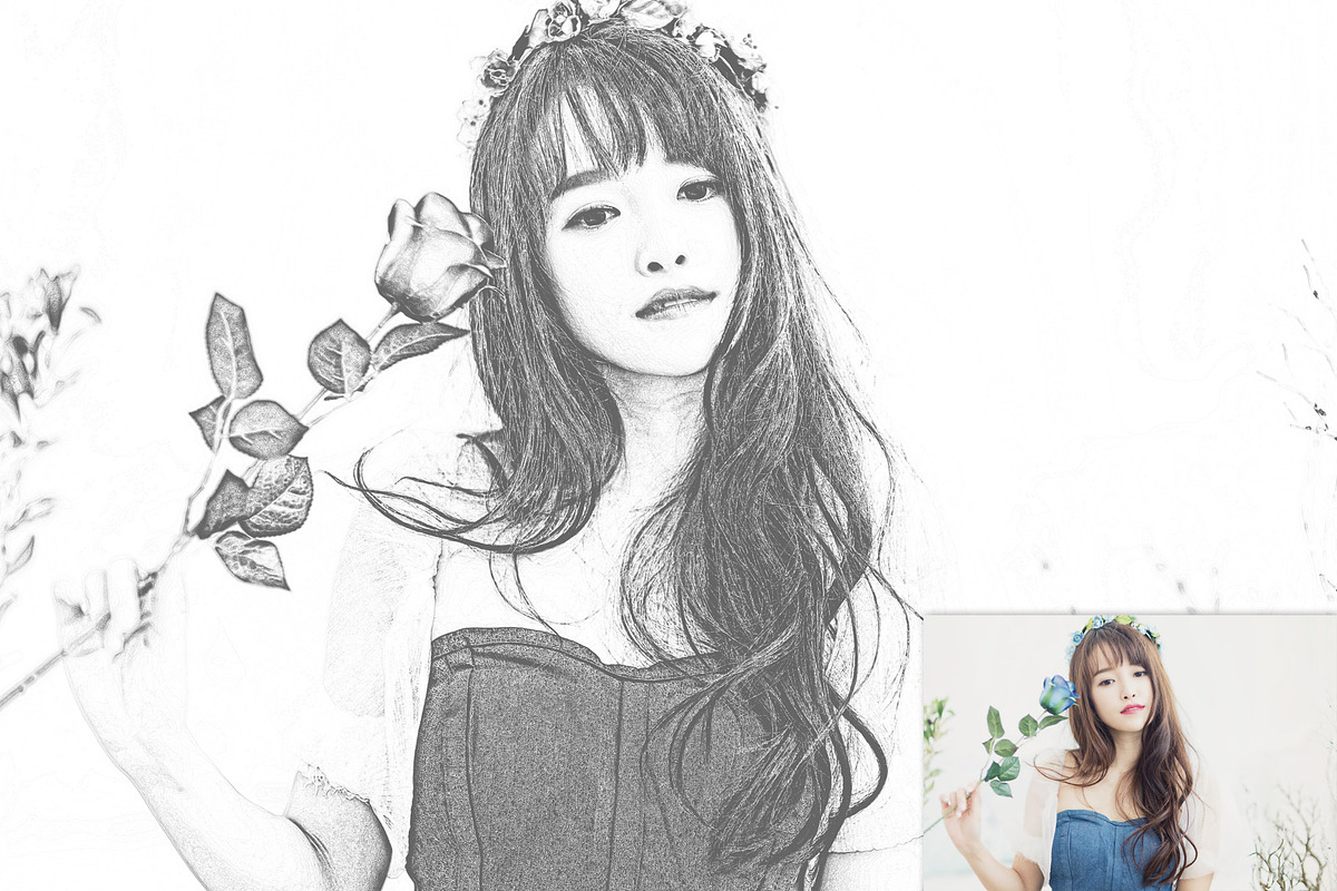 Pencil Sketch Photoshop Actions, an Action Add-On by Creativetacos (Photo 3 of 7)