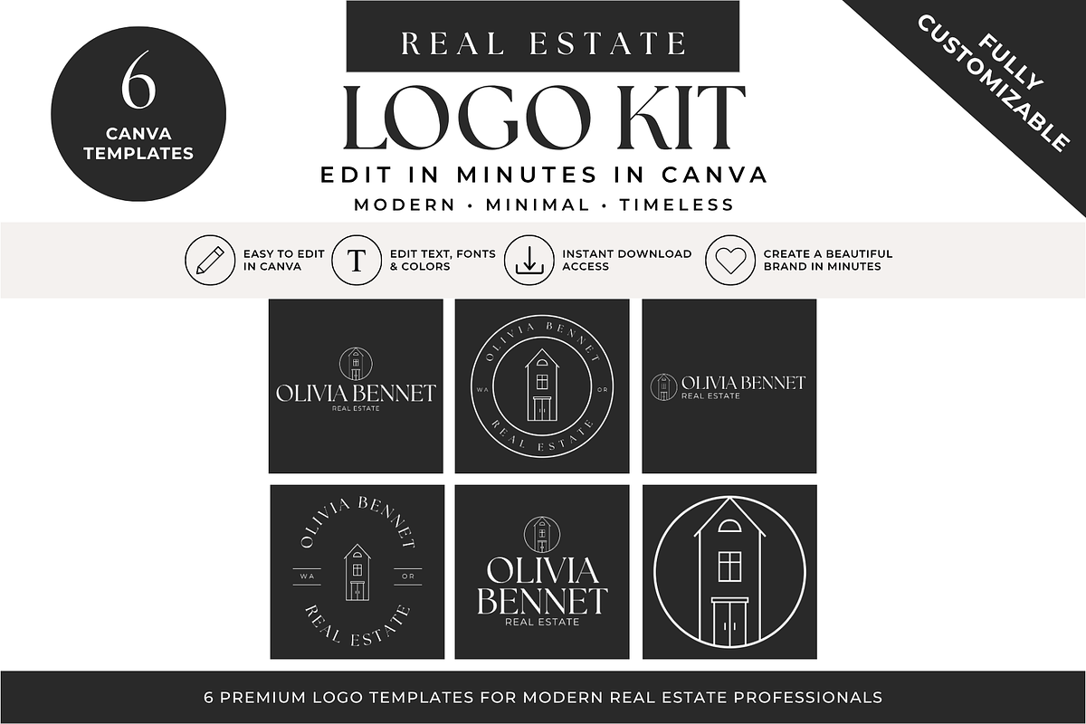Realtor Canva Logo Kit | Real Estate, a Branding & Logo Template by BrandhavenStudio (Photo 1 of 10)