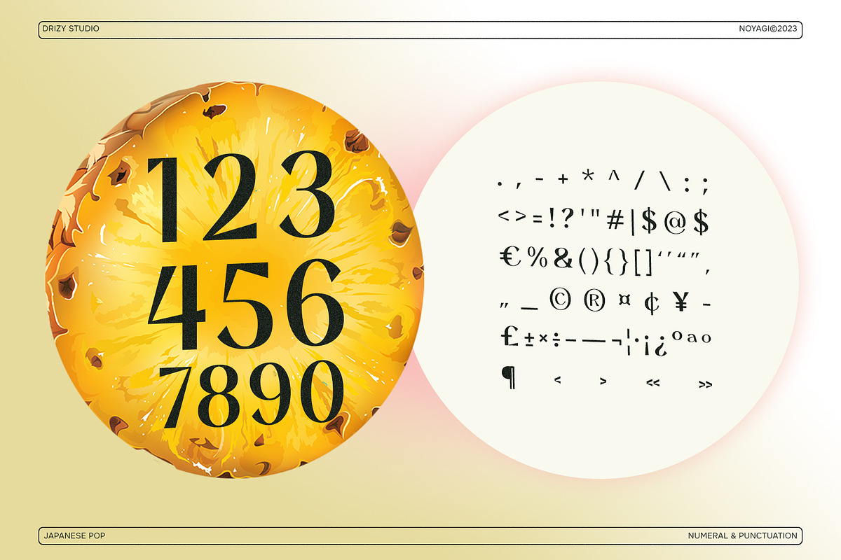 Noyagi - Vintage Japanese Pop Font, a Sans Serif Font by Drizy (Photo 5 of 10)