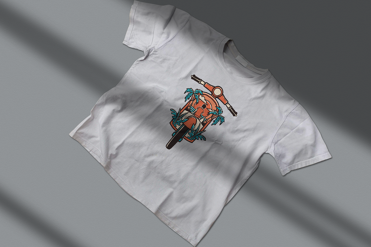 Motorcycle Journey to the Beach, an Object Illustration by nomlimo.com (Photo 2 of 2)