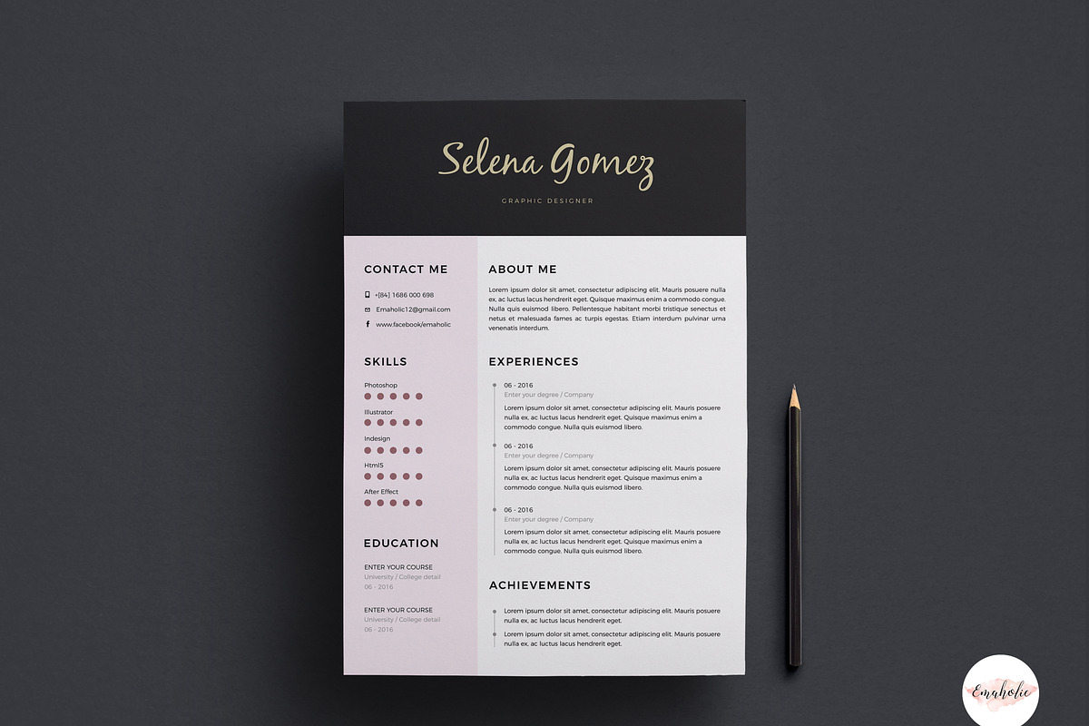 Professional CV & C.Letter templates, a Resume Template by Emaholic Template (Photo 2 of 6)