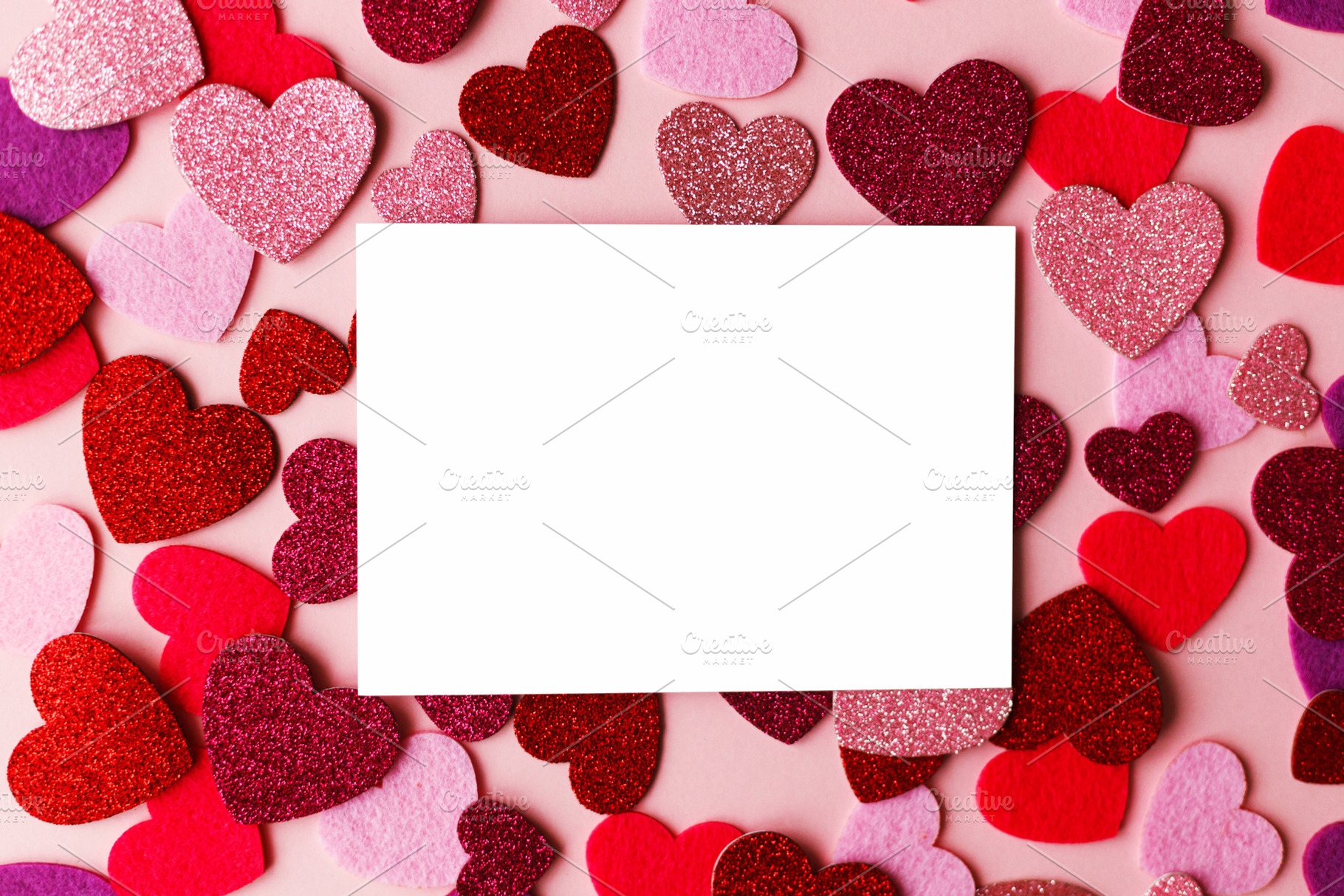 Happy Valentine's day greeting card! Empty card with space for t, a Holiday Photo by Sonjachni
