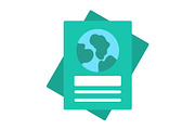 Passport Flat Icon, a Duotone Icon by Pexelpy (Thumbnail 1 of 2)