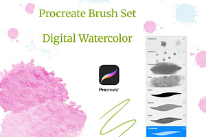 Procreate Watercolor Brush Set