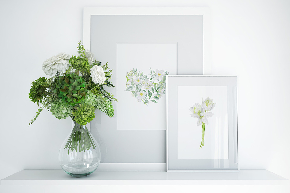 Daffodil & lilies of valley flowers, a Decorative Illustration by MyLittleMeow (Photo 3 of 8)
