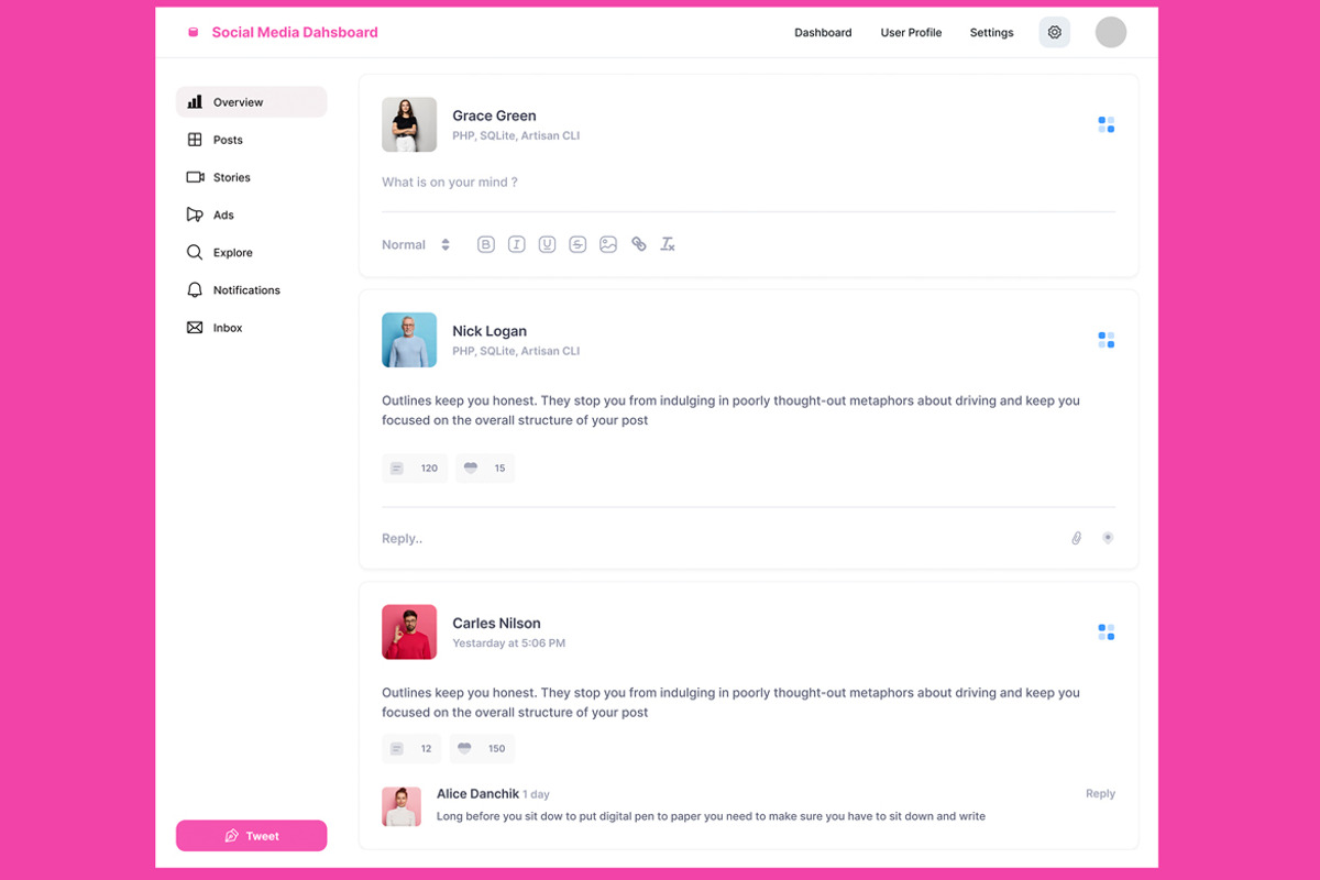 Social Media, Content, Post Web App, an App Template by nagaredesignstudio (Photo 4 of 5)