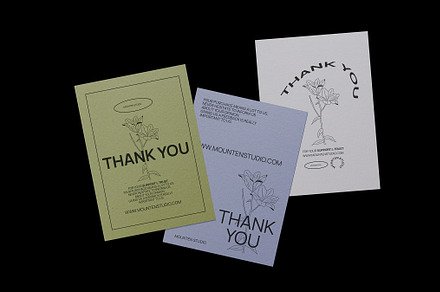 postcard thank you card collection, a Stationery Template by Replika Machine