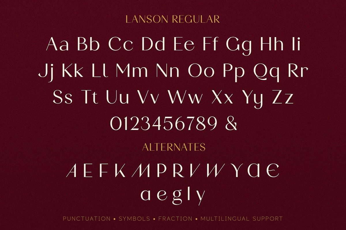 Lanson Font Family, a Sans Serif Font by Larin Type Co. (Photo 15 of 15)