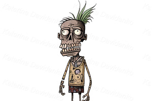 Cartoon Zombie Stickers, Undead PNG