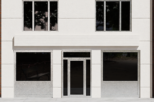 Minimal Modern Store Facade 3D Model, an Object 3D Model by Dudukbersama