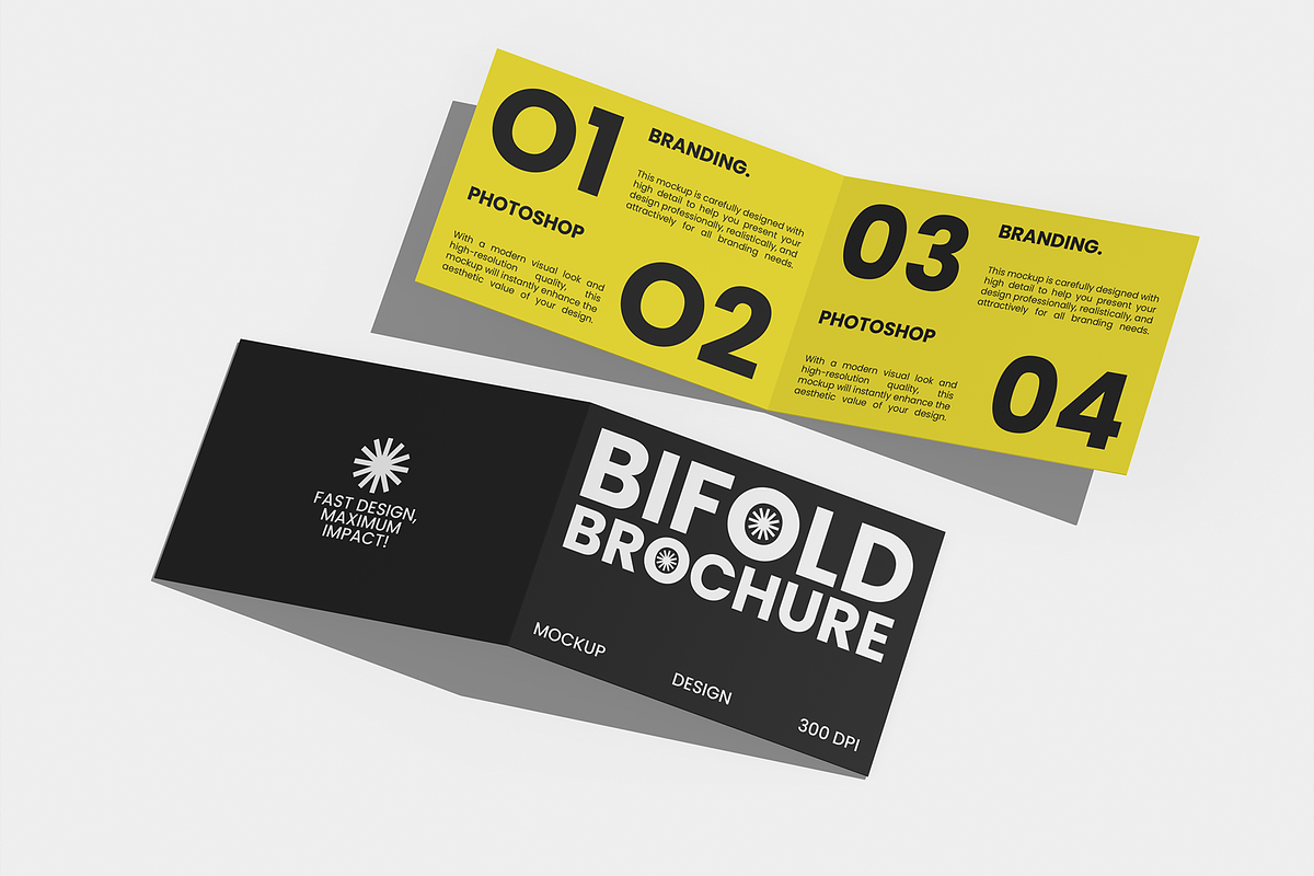 Bifold Brochure Mockup, an Advertising Mockup by Unerispace (Photo 3 of 4)