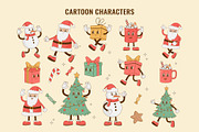 Retro Christmas Cartoon Characters, a Seasonal Illustration by Nadezhda Mikhailova (Thumbnail 4 of 14)