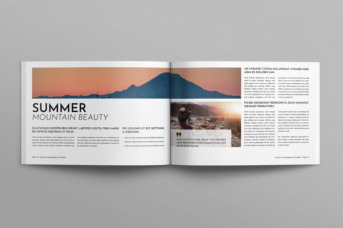 Explorer Travel Magazine Landscape, a Magazine Template by E-Type (Photo 4 of 7)