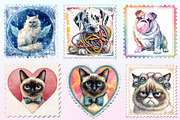 Funny Dog and Cat Postage Stamps, a Graphic by CitraGraphics (Thumbnail 3 of 4)