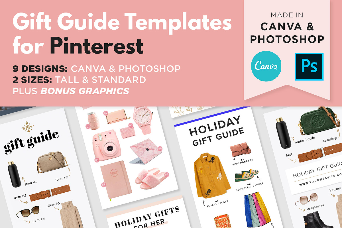 Pinterest Gift Guide Templates, a Mockup by Oh so Lively (Photo 1 of 7)