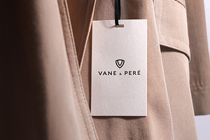 Logo Mockup Tag Luxury Coat