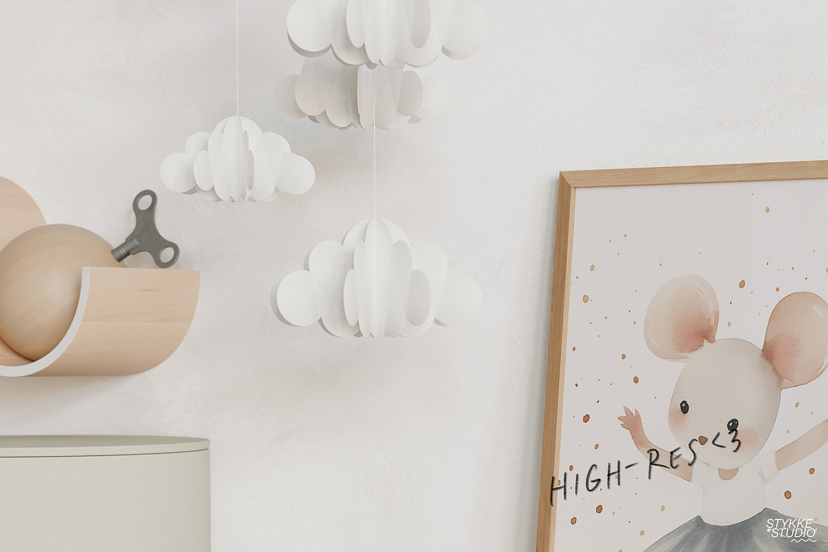 BEIGE DREAM | Nursery Frame Mockup, a Household Mockup by Stykke Studio (Photo 9 of 12)