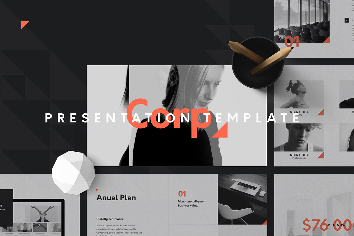 Corp Keynote Presentation Template, a Presentation Template by Goashape Studio (Photo 1 of 14)