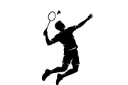 60 Badminton Player Smash Silhouette, a Person Illustration by Amazin_art (Thumbnail 20 of 37)