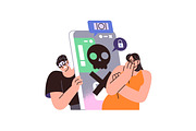 Internet scam, online fraud concept, a Finance Illustration by PaperTrident (Thumbnail 2 of 9)