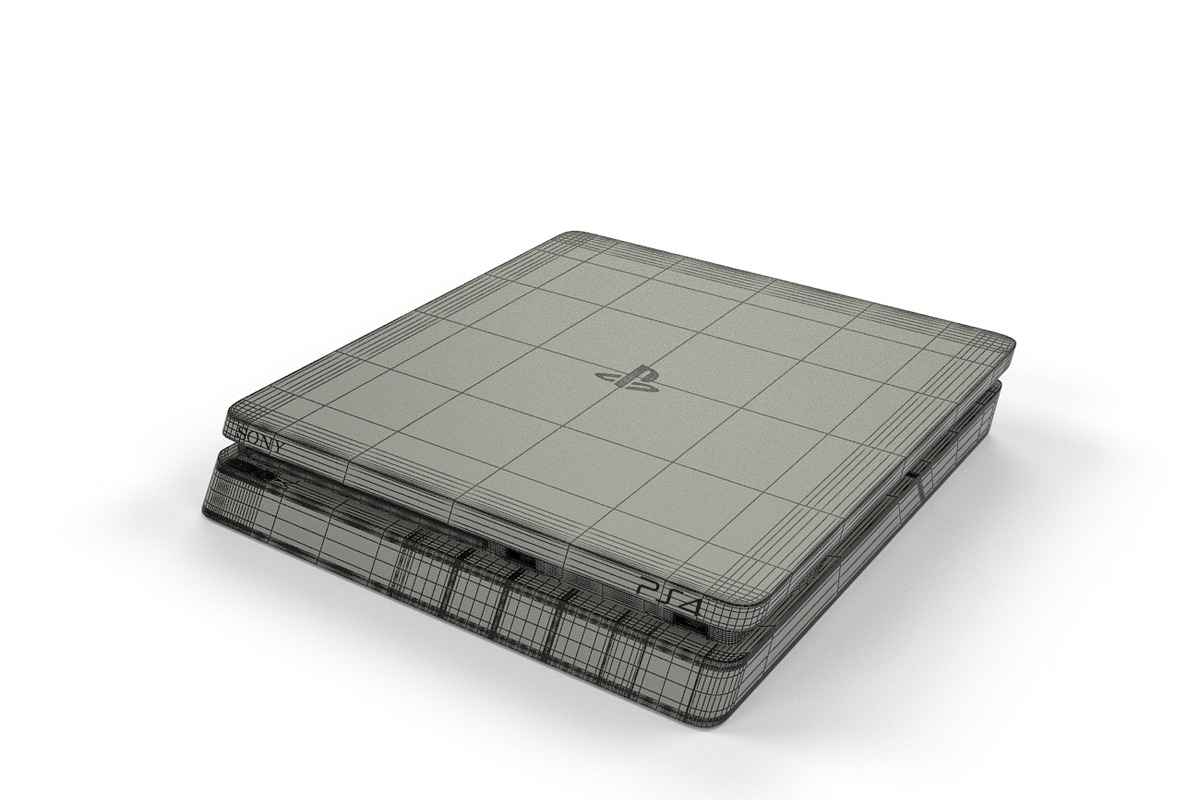 Sony PlayStation Slim (White), an Object 3D Model by Tedi Permana (Photo 5 of 6)