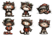 Watercolor Christmas Cat Clipart, an Illustration by Daily.Designs (Thumbnail 5 of 5)