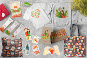 Valentines Day watercolor Set, an Illustration by annasokol_ (Thumbnail 10 of 12)