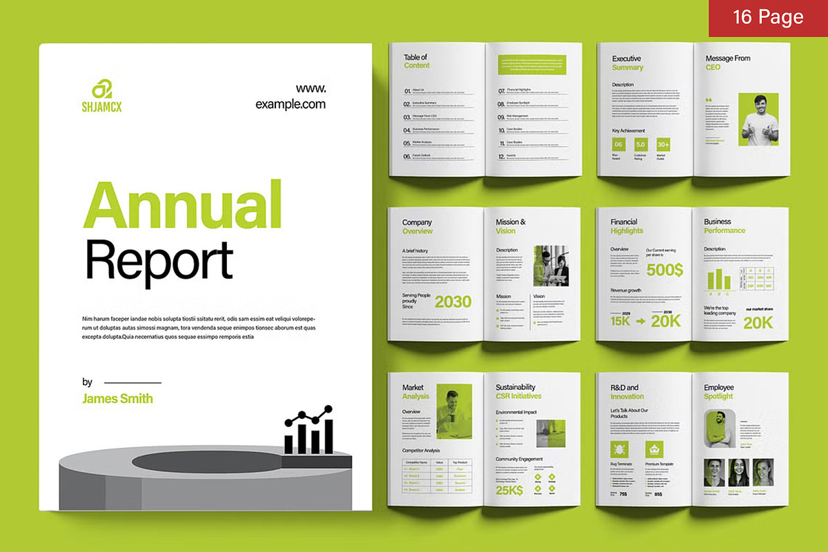 Annual Report Bundle, a Brochure Template by ContestDesign (Photo 14 of 17)