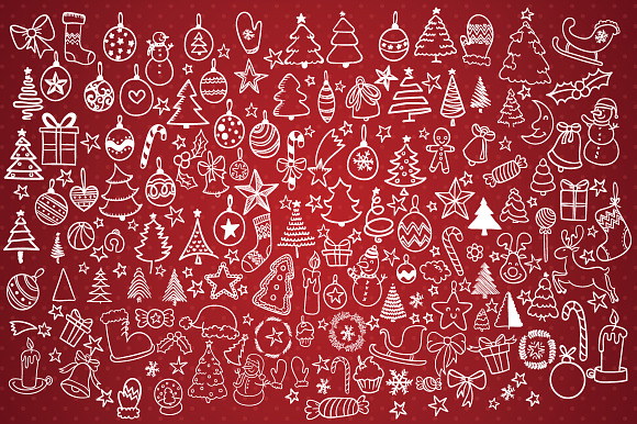 Hand Drawn Christmas Decorations preview 2