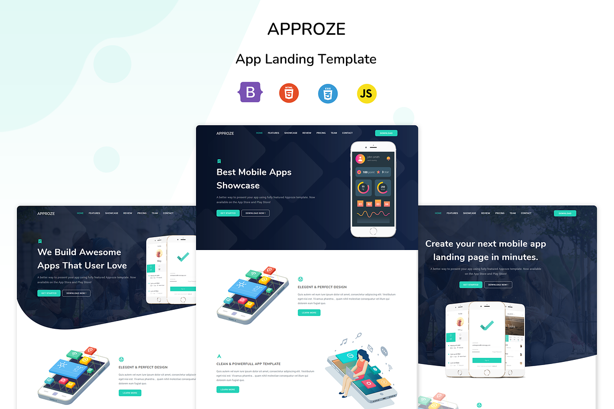 Approze - App Landing Template, a Bootstrap Template by shreethemes (Photo 1 of 6)