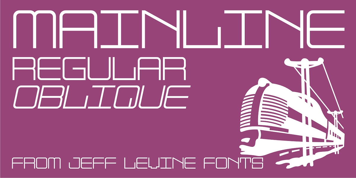 Mainline JNL, a Sans Serif Font by Jeff Levine Fonts