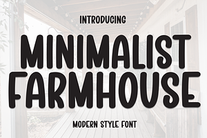 Minimalist Farmhouse Script Font