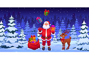 Santa juggling Christmas gifts, a Seasonal Illustration by Seavector Studio (Thumbnail 3 of 3)