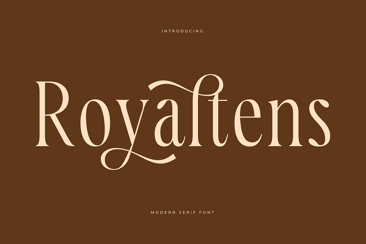 Royaltens Modern Serif Font, a Serif Font by Letterena Studios (Photo 1 of 15)